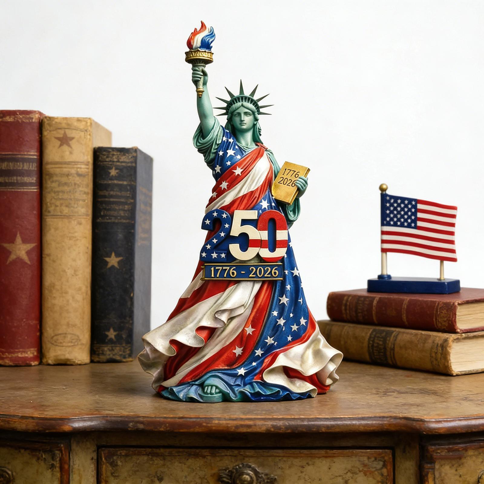 

Statue of Liberty Figurine Decorations 1776-2026 Statue of Liberty Model for Living Room Book Shelf Cabinets Table Ornament China Mainland