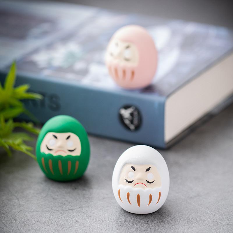 Japonská keramická soška Daruma Daruma Tumbler Řemesla Ornament pro štěstí Krajinná panenka Daruma Fengshui Domácí dekorace Dárek