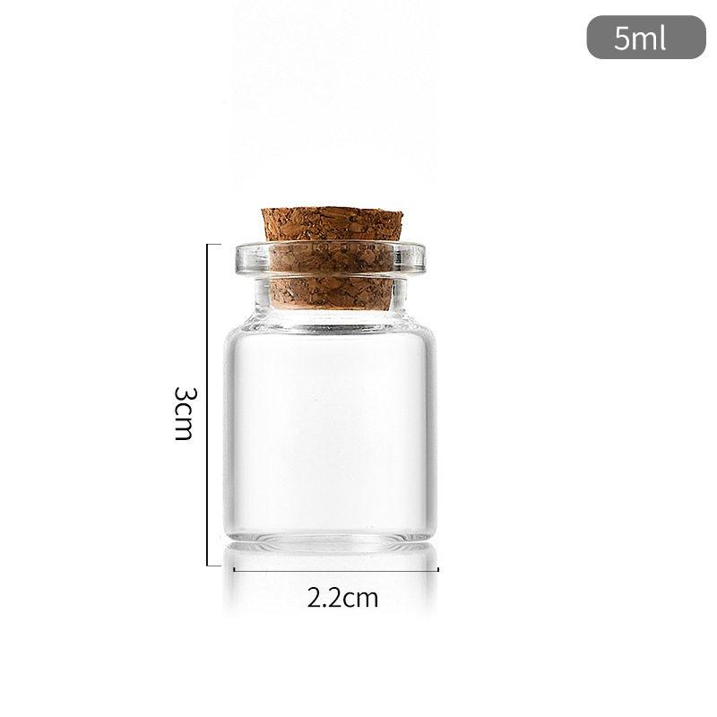 

20pcs Handmade DIY Creative Tools Small Capacity Hangable Decorative Vial Cork Lid Stopper Transparent Glass Subpackage Bottle 20pcs