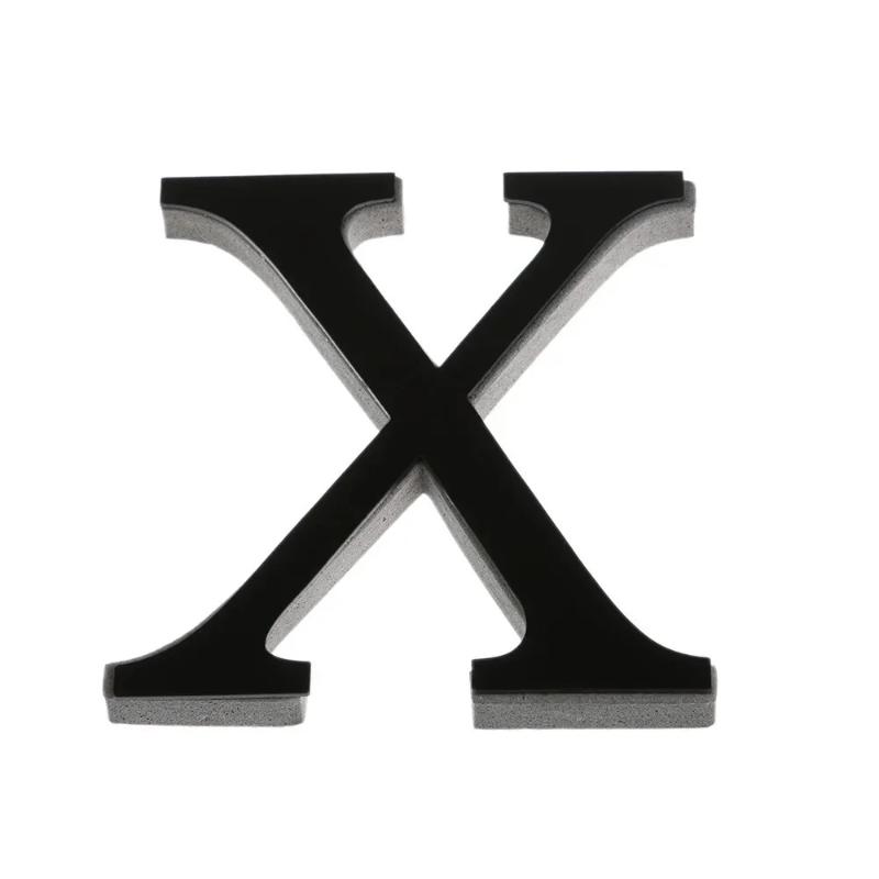 20 cm Černé 26 Anglických Písmen DIY 3D Akrylové Samolepky na Zeď Samolepicí Domácí Retro Nástěnné Umění Dekorace Pro Party Svatbu Vánoce