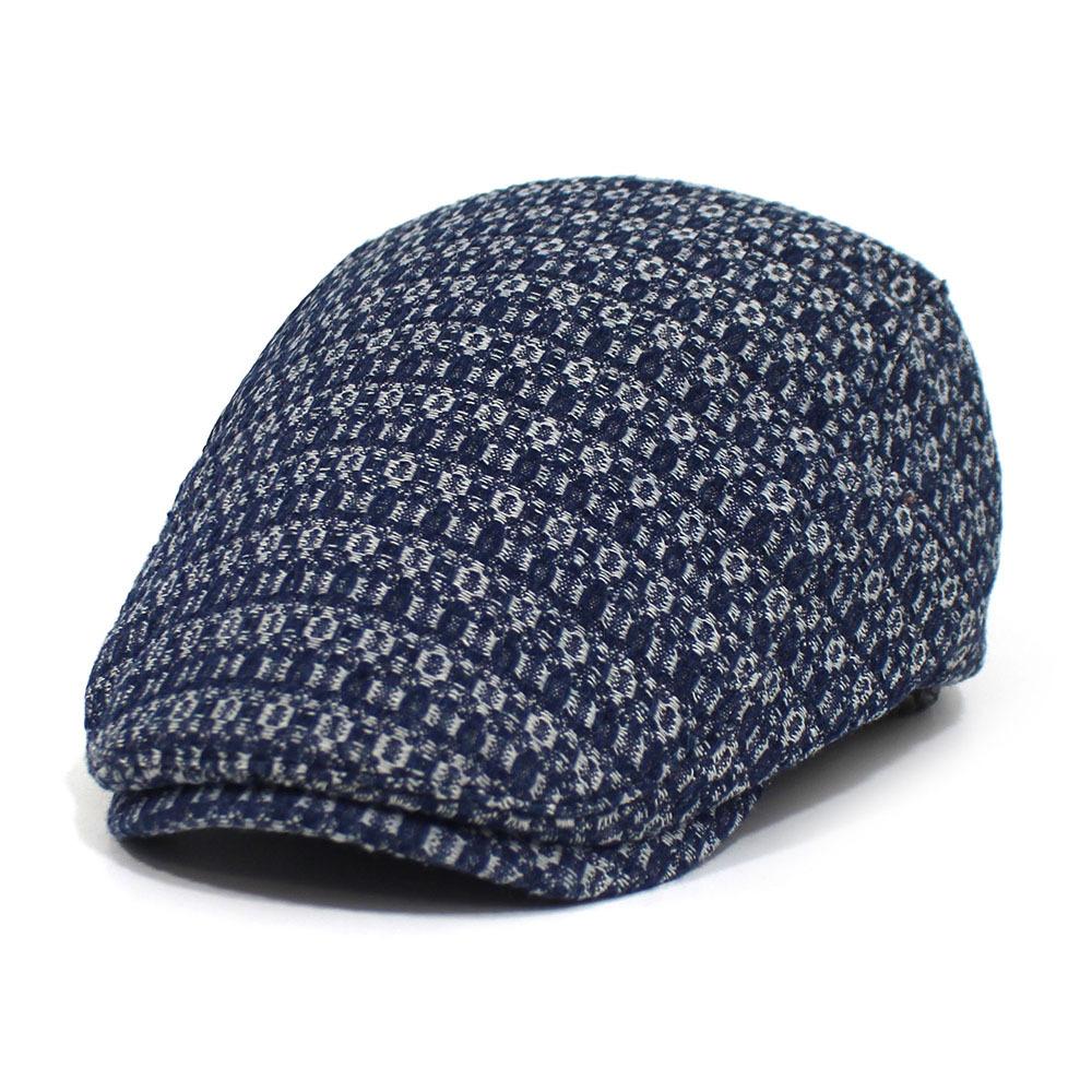 

New cotton jacquard denim forward hat men s beret hat fashion trendy hat Adjustable