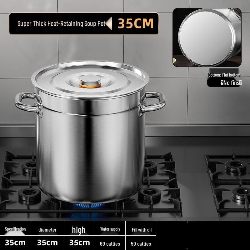 JPHZNB Thickened Stainless Steel Induction Stockpot with Lid