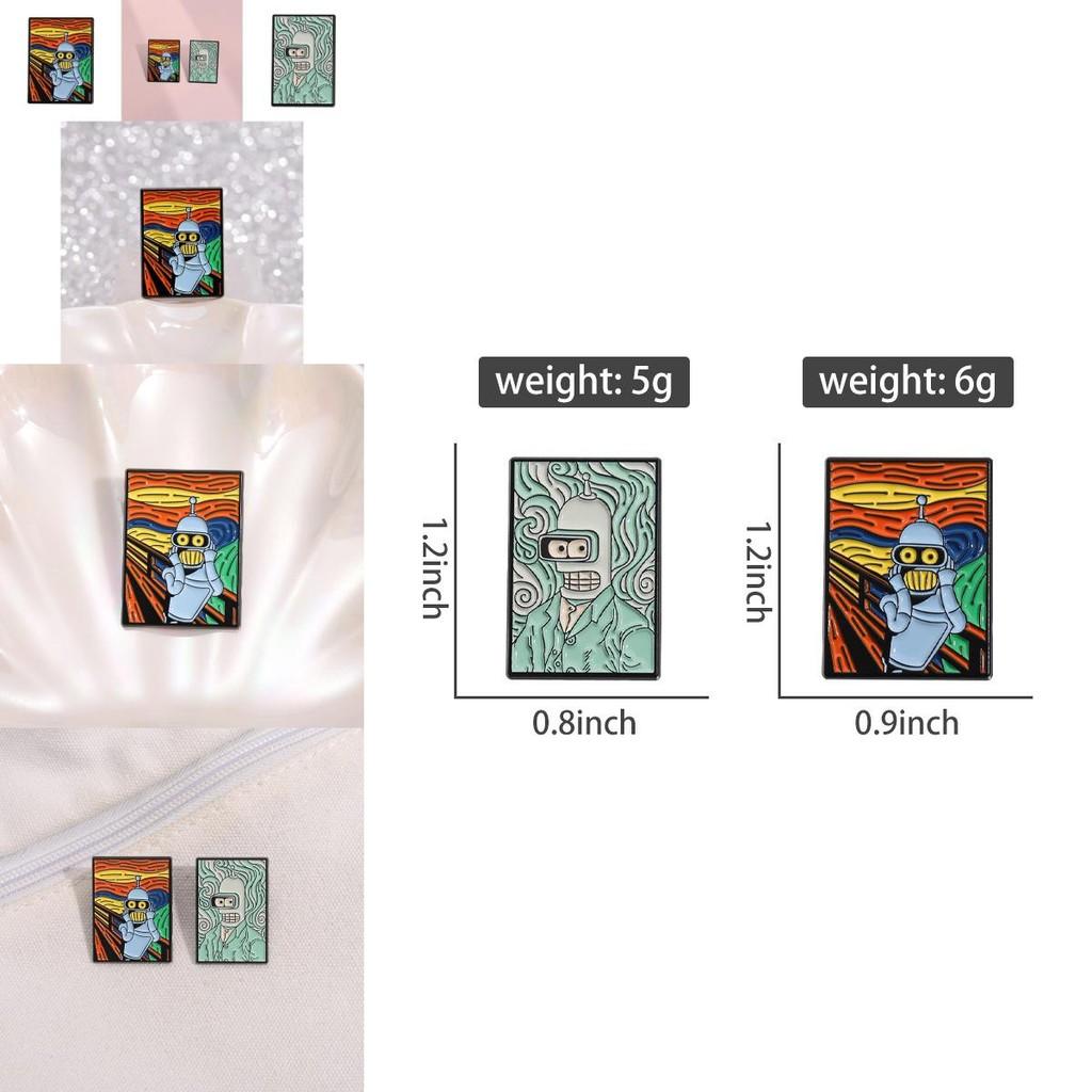 Unique Winter 2024 Cartoon Character Brooch In Durable Alloy With Trendy Design Elements