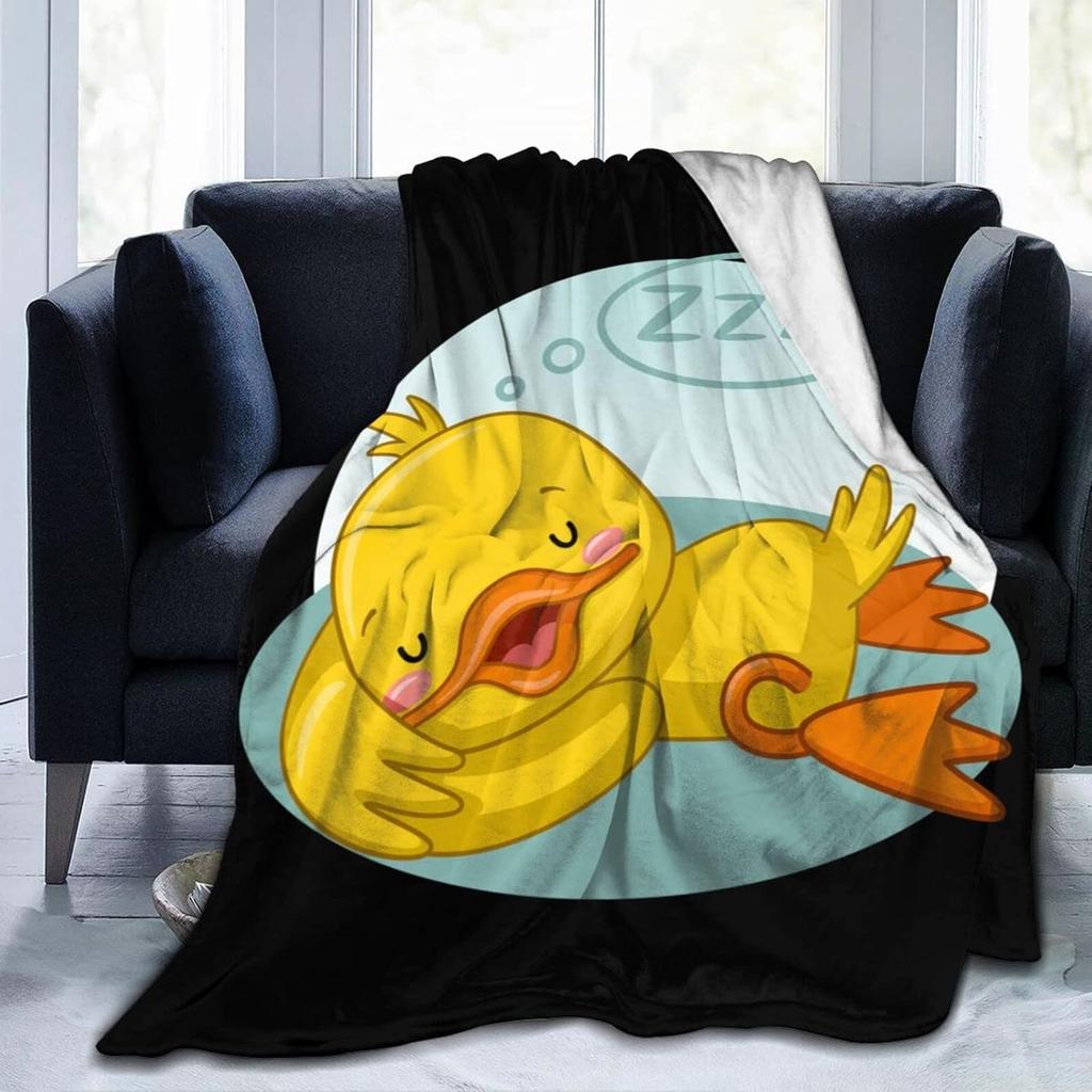 Cool Duck Pattern Blanket Soft Fleece Throw Fun Home Decor Gift for Kids Teens Bedroom Living Room Decoration
