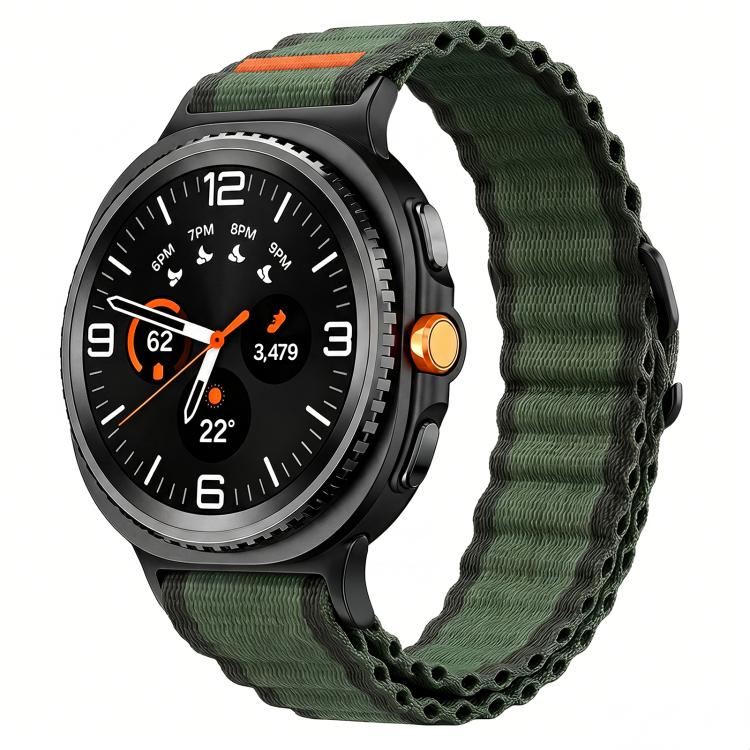 Ocean Wave Texture Nylon Watch Band for Galaxy Watch9 8 8 Classic Replacement Strap
