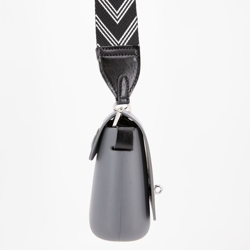 Sac à main bandoulière amovible rabat fermoir tourniquet Femme O BAG