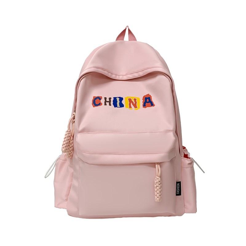 Junior High School Student Schoolbag Letter Print Women's Lightweight Backpack