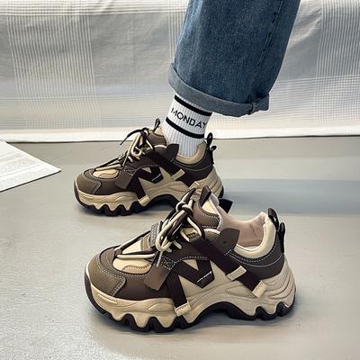 Comfortable Casual Daddy Shoes for Women 2025 Autumn New Fashion Sports Shoes Ins Tide Platform Shoes