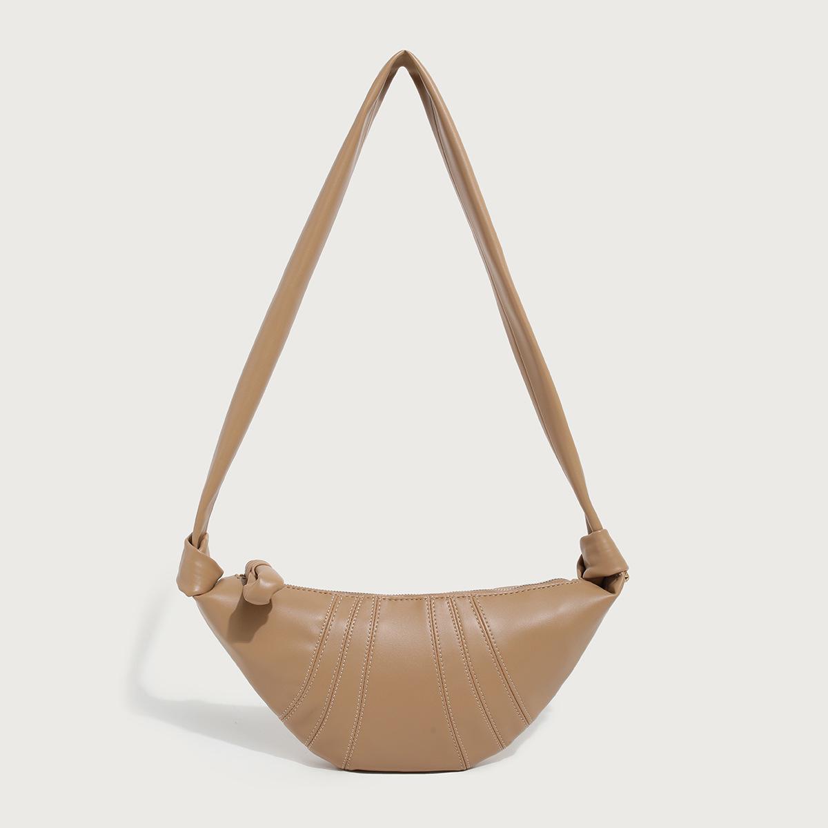

2025 Women s Croissant Dumpling Bag: Fashionable Single Shoulder Crossbody & Waist Design абрикосовый