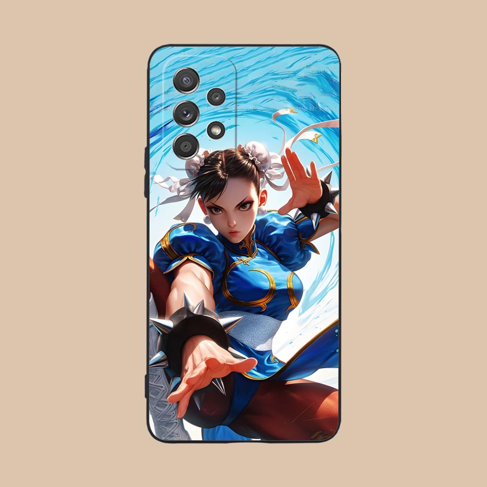 Street Fighter Chunli Phone Case for Samsung Galaxy A56 55 54 53 52 51 36 35 34 23 16 15 5G Colorful Cover Cover Luxury Pretty