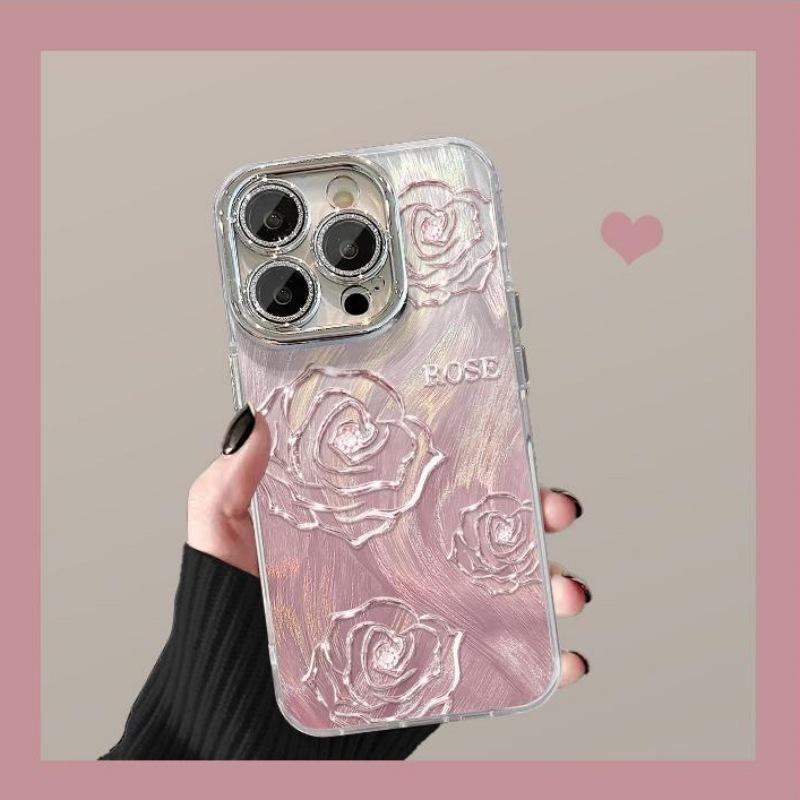 

Gradient Pink Rose Suitable for Apple 16 Mobile Phone Case 12 New Iphone15promax Cartoon 13 Personality 14 Apple 16PROMAX