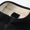 Fall Winter Men Vest Stand Collar Neck Zipper Closure Thick Plush Warm Windproof Solid Color Soft Plus Size Cardigan