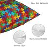 Vibrant Multi-Color Autism Puzzle Pillow Case Fashion Pillow Cover Soft Pillowcases For Wedding Party Home Decor