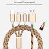 3 In 1 USB Charger Cable for iPhone Micro USB Type C Cable for Fast Charging Cable Charger Cord