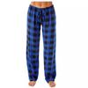 Women's Plaid Pajama Pants - Comfortable Elastic Waist Sleep Bottoms with Drawstring