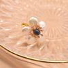Pearl Ring Niche Retro High-end Flower Light Luxury Niche Ring Cool Style Elegant Accessory