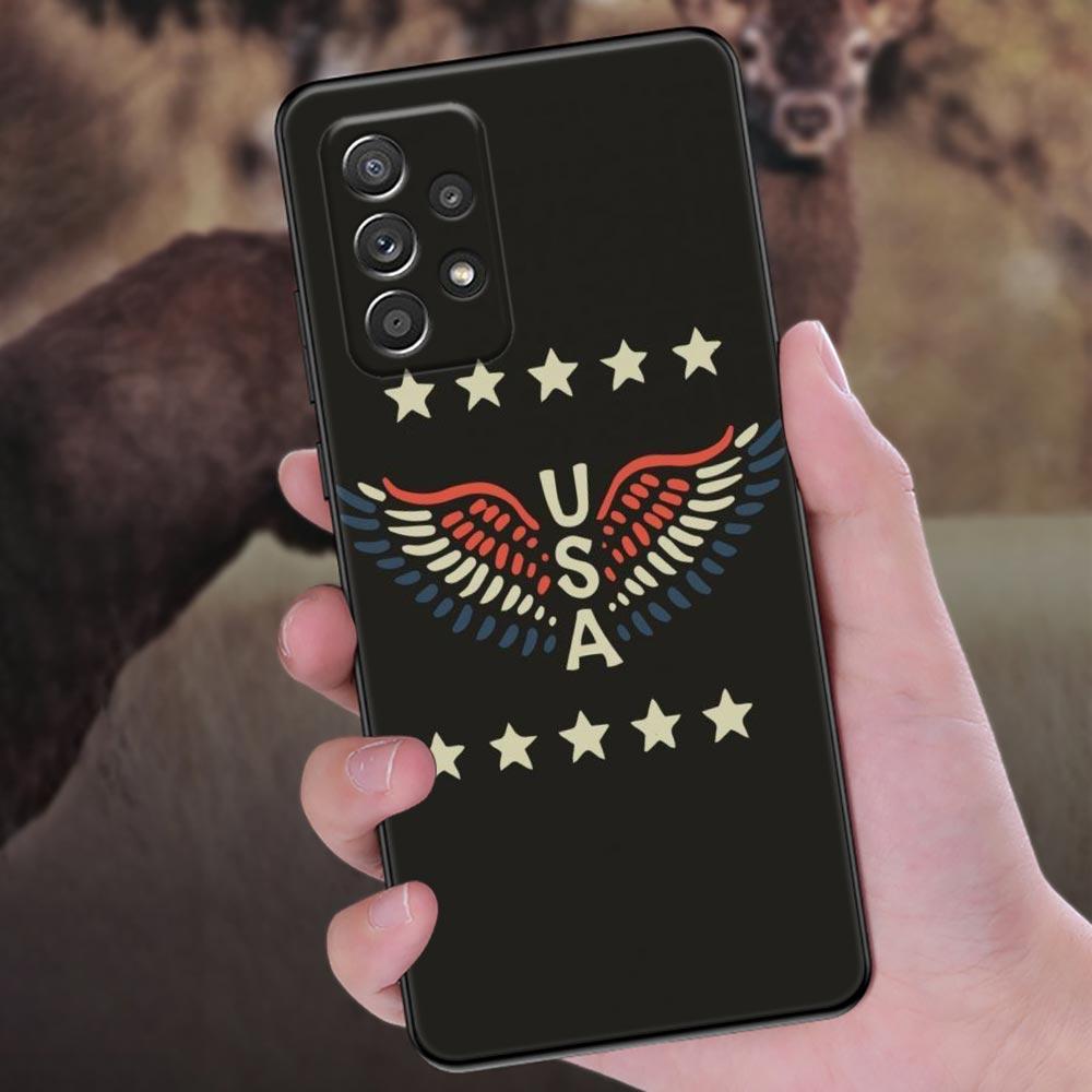 American USA Flag Star Phone Case For Samsung Galaxy A57 A56 A37 A55 A36 A26 A54 A52 A35 A34 A25 A17 A16 A15 A07 A06 Soft Cover