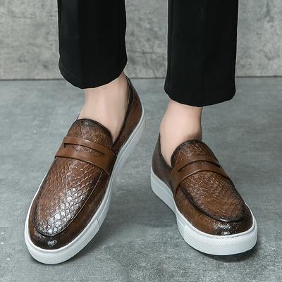 Spring Classic Mens Casual Penny Slip-on Loafers Driving Shoes Fashion Male Comfortable Leather Shoes Lazy Business Dress Shoes
