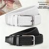 Unisex High-Elastic No-Punch Leather Belt for Trousers