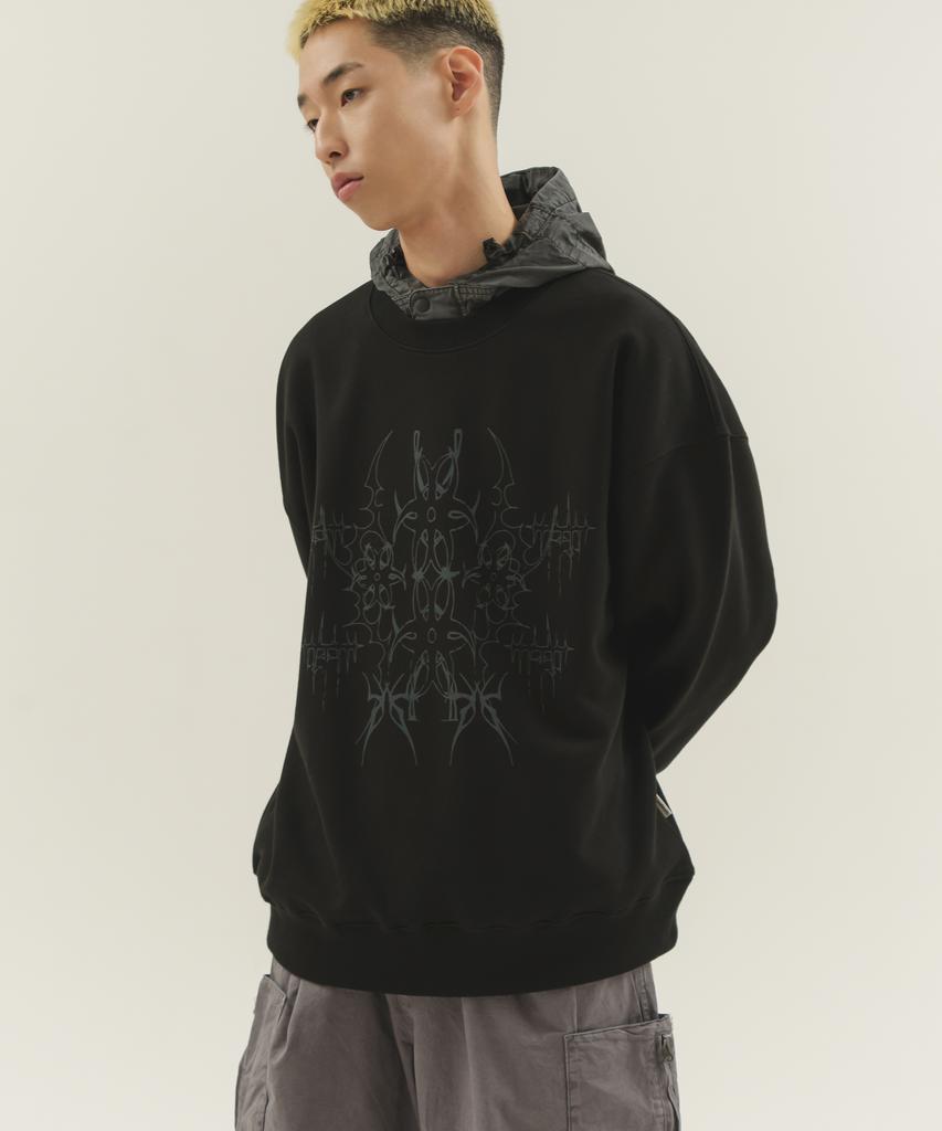 CAMEL WORK Butterfly Sweatshirt (Black)