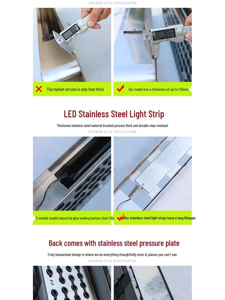VITO V260L Stainless Steel Tailgate Protector Sill Strip