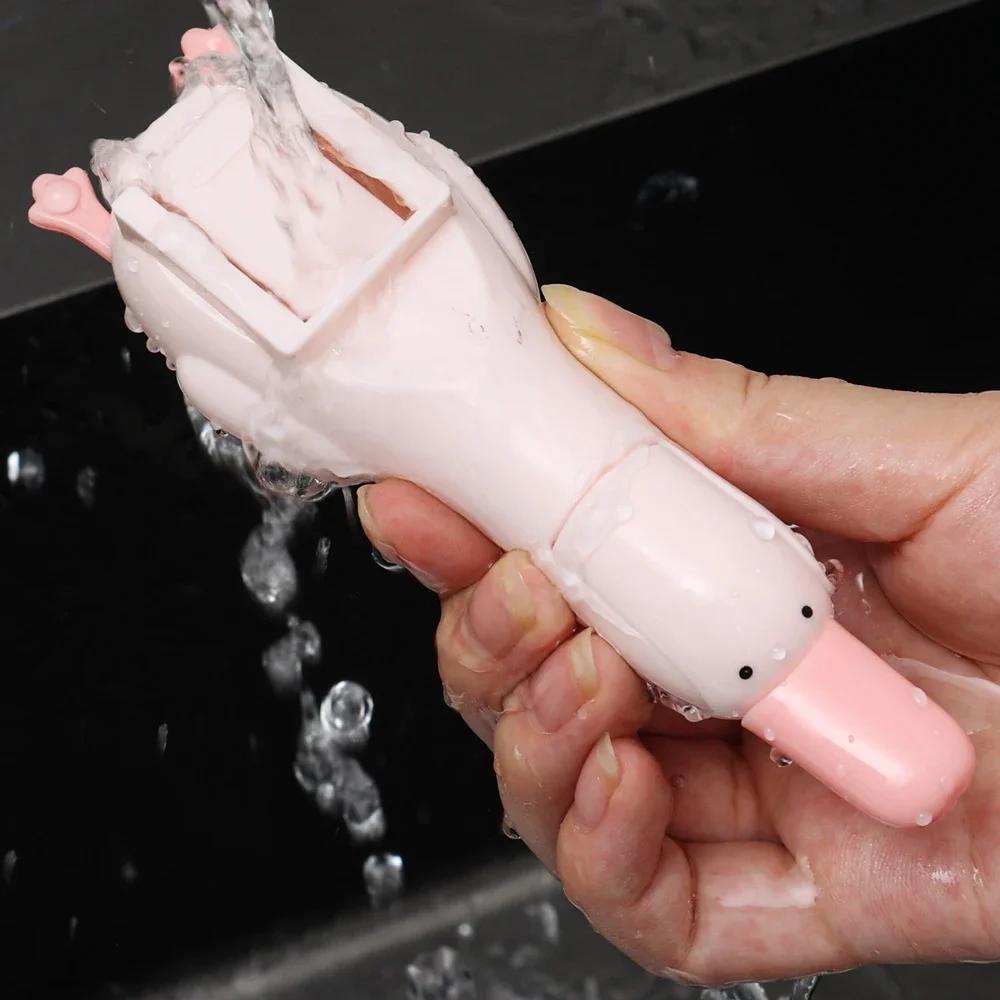 Kitchen Sink Cleaning Tools ABS Wall-mounted Cute Duck Bathroom Hair Remover Clips Stabilizing Clip Household Cleaner Accessory