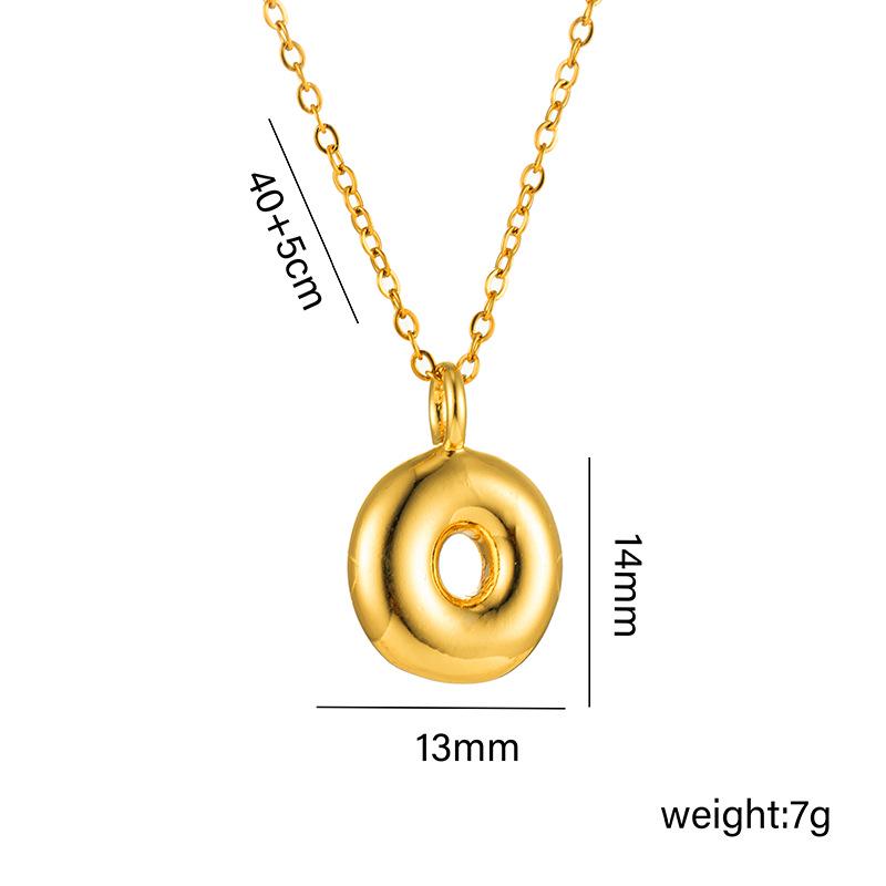 18 Karat vergoldete personalisierte Buchstaben-Anhänger-Halskette mit Schlüsselbein-Kette