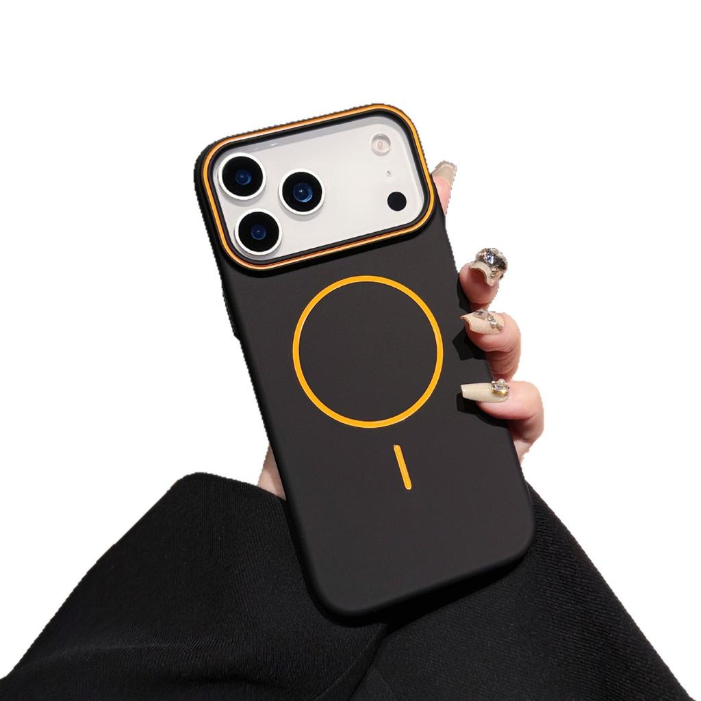 New Contrasting Color Magnetic Phone Case for IPhone 17 Skin-Friendly and Ultra-Thin for IPhone16promax Cooling Protective Case