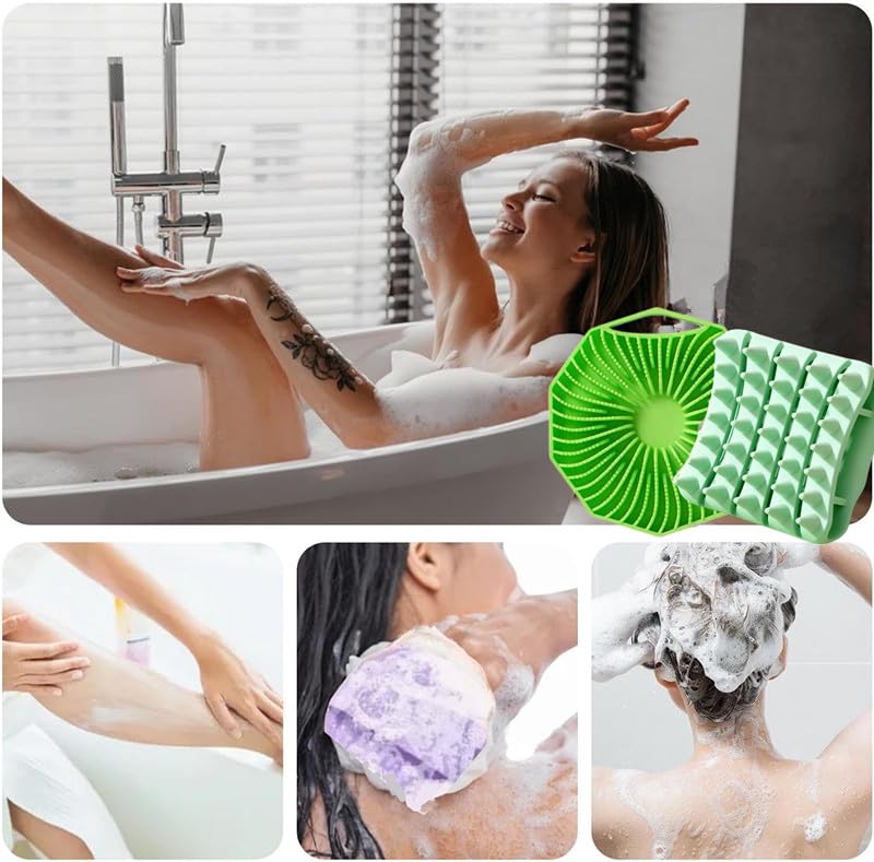 Shampoo Brush Scalp Massage Scalp Head Scalp Wet Dry Pore Body Gift & Brush, 2-Pack, Silicone, Brush, Spa, Cleansing, & Use, Unisex, Antibacterial,