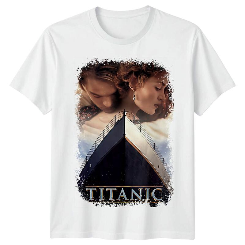 

Titanic (1997) Movie Poster Inspired Unisex T-Shirt Retro 90s Love Story Romantic Tee S