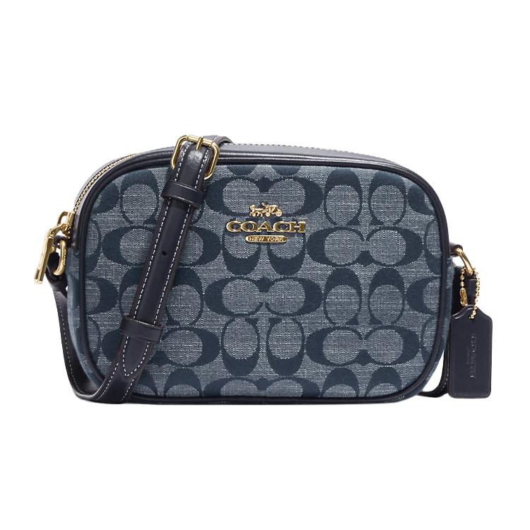 New COACH Jamie Canvas With Leather Camera Bag Shoulder Bag Crossbody Bag Mini Women's Denim Blue CH840-IMDEI