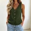 Women's Casual Knit Tank Top with 3 Buttons Sleeveless Vest for Spring Summer Everyday Wear