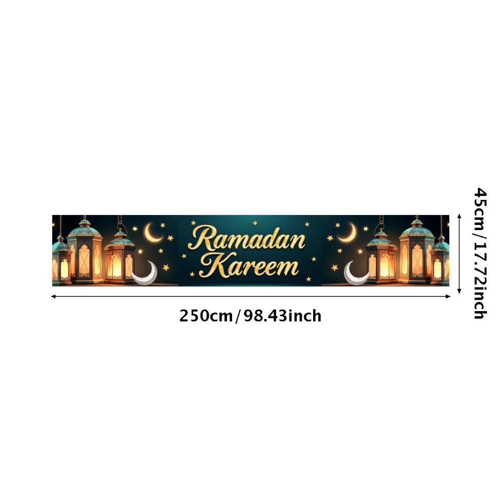Bannière Ramadan Kareem Toile de fond Lanternes Lumières Décoratif Festival Fête Événement Célébration Graphique Décor Islamique Arrière-plan