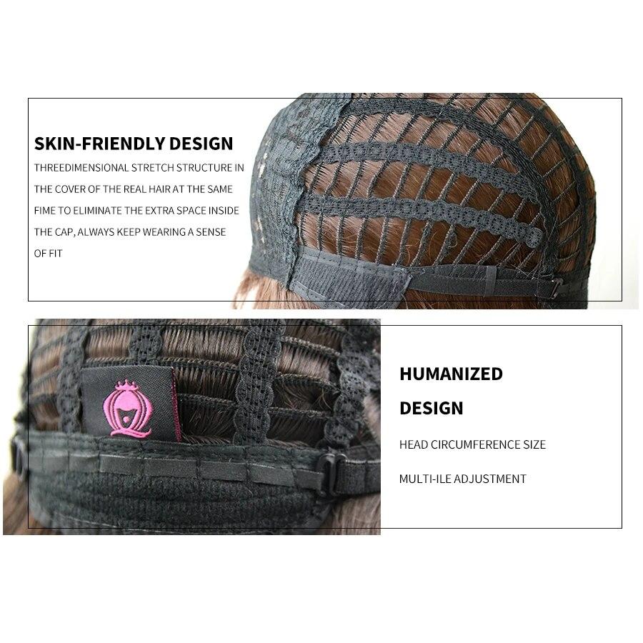 7JHH WIGS Populární hnědá popelavá dlouhé hluboké vlny vlasy Lolita paruky s ofinou Syntetická paruka pro ženy Módní husté kudrnaté paruky Dívka