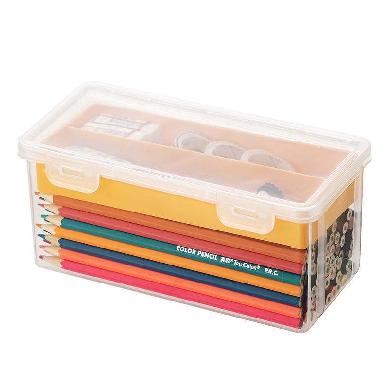 Transparent Flip-top Multi-functional Desk Organizer Box