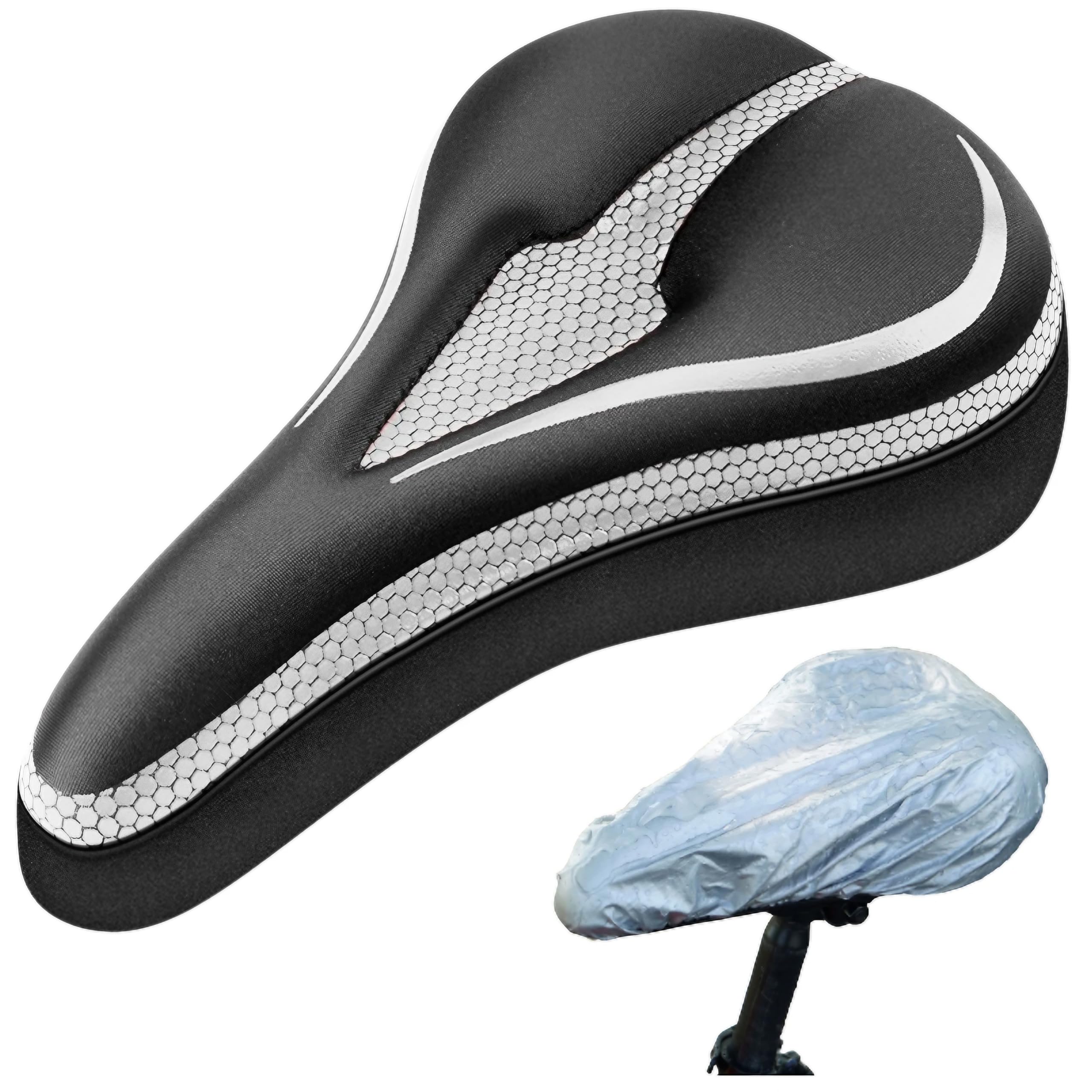 

East Leaf Saddle Highly Compatible with Road Mountain and Cross Bikes Cover Comfortable, Cushioned, Pressure-Relieving Design, Waterproof,