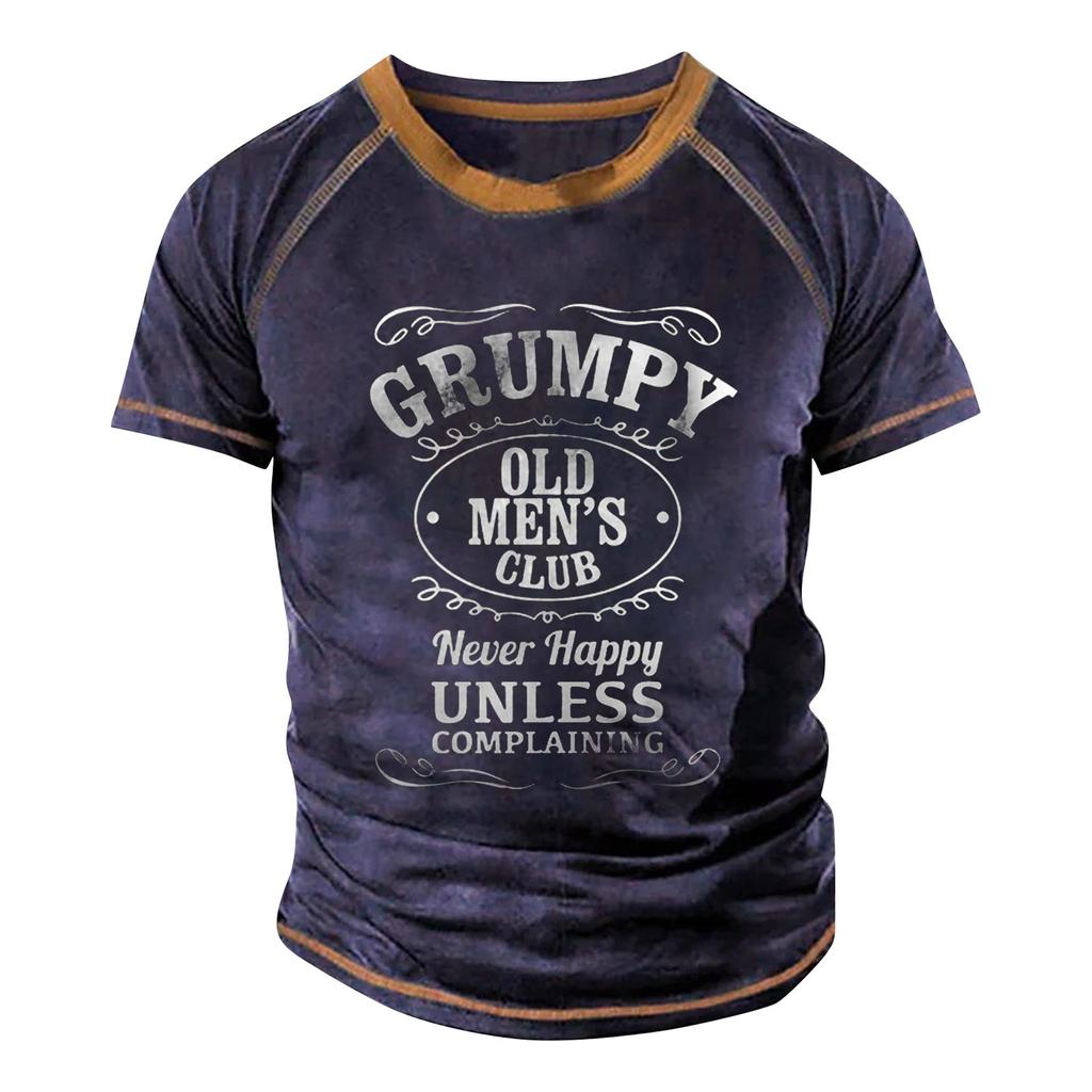 Pánské raglánové tričko s krátkým rukávem a kulatým výstřihem v retro stylu