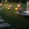 1 Pack Santa Solar Lawn Light Solar Santa Garden Lights Solar Santa Watering Can Lights for Garden Patio Yard Pathway