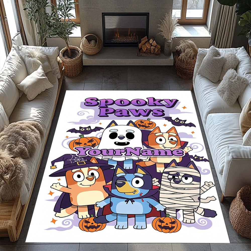Bluey 14 Customized Name Floor Mat Design for Dining Room Entryway Outdoor Dormitory Anti-slip Rug Decorate Offices Perfect Gift for Friends & Family