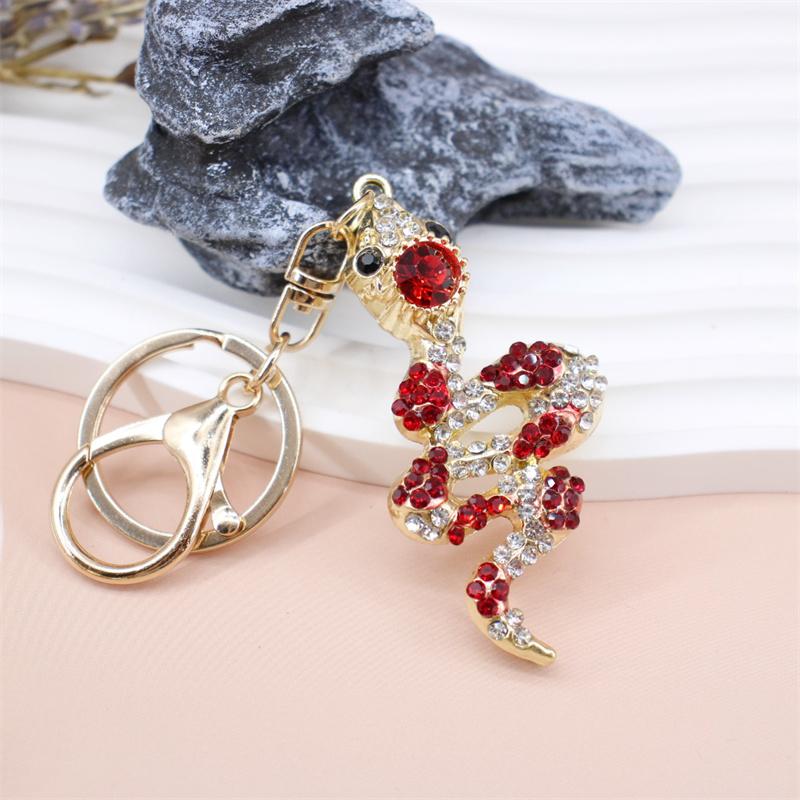 Rhinestone Flamingo Keychain Flamingo Pendant Keychain Rhinestone Crystal Keyring Car Key Chain Key Holder Handbag Purse Charm