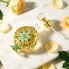 2pcs Retro Luxury Decor Glass Bottle Crystal Lid Gilding Hollow-out Star Dresser Ornament Vanity Table Display Refilling Perfume