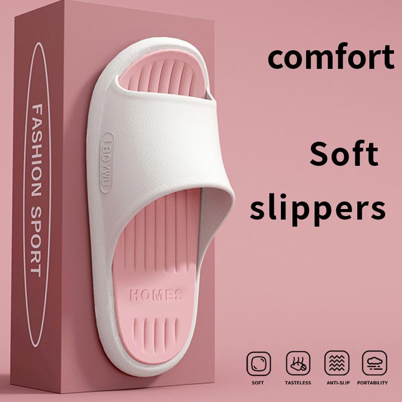 Summer Fashion Women Men Indoor PVC Comfortable&Durable Bottom Home Slippers Household Slippers Anti-slip Outdoor Beach Slides
