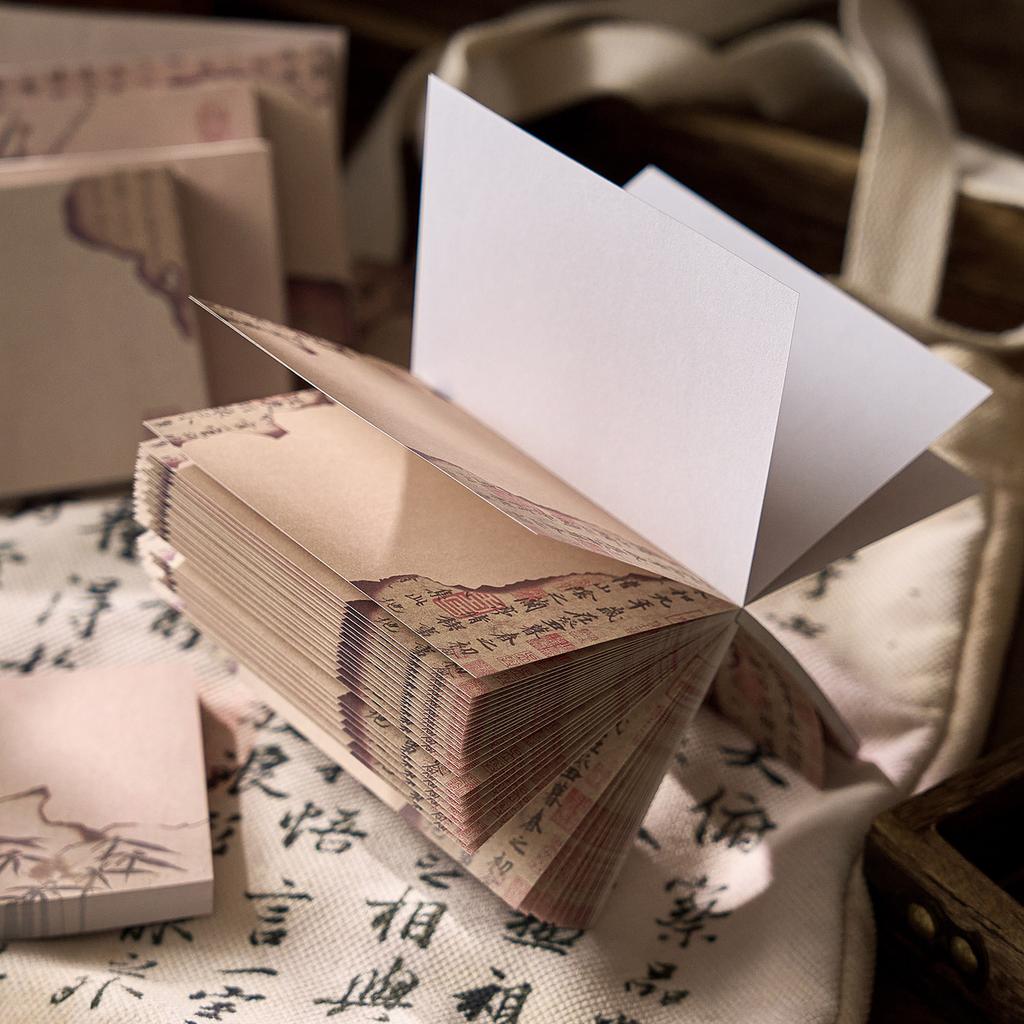 80 pcs Chinese style material paper Vintage brown Decorative Hand Account Diary Scrapbooking Background paper