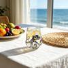 3D Artisanal Blue Ringed Octopus Glassware Handcrafted Marine Animal Bar Glass for Coastal Home Decor Ocean Lovers