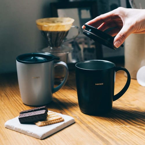 HARIO V60 Dripper Insulated Mug Set, Gray, VDSM-2424-GR