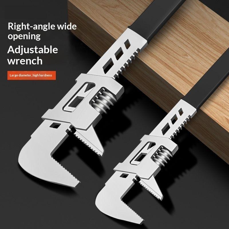 1Pc F-Type Right Angle Wrench Adjustable Spanner Pipe Wrenches Wide Jaw Opening Wrench F Type Wrench Movable