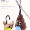 Creative Poop Shaped Pet Poop Waste Bag Dispenser Portable Pet Bin Bag Holder with Clip Pet Dog Leash Outdoor Walking and Travel