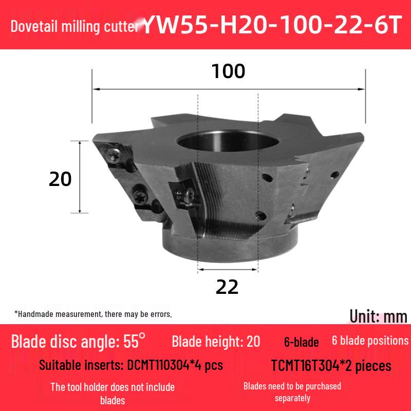 45°-75° CNC V-Shaped Dovetail Groove Milling Cutter with Inner Hole