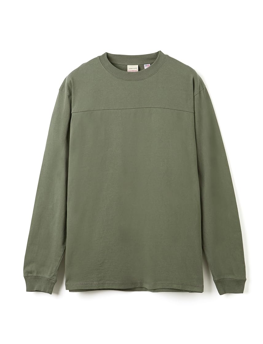 

Футболка с длинным рукавом в рубчик США и [Хорошая носка], Рукава, Хлопок, Мужская Женская (XL, Оливковый) оливковый