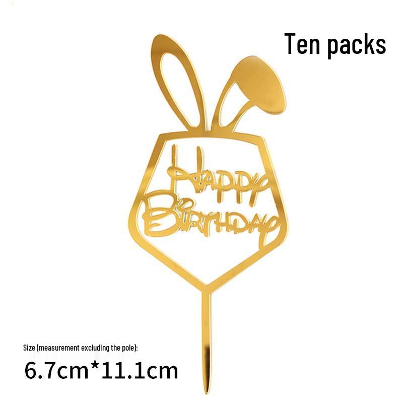 50-Pack Acrylic 'Happy Birthday' Cake Toppers - Popular Party Decorations with Free Shipping